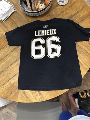 Camiseta Reebok Pittsburg Penguins Mario Lemieux Talla Juvenil XL Foto 1 de 4