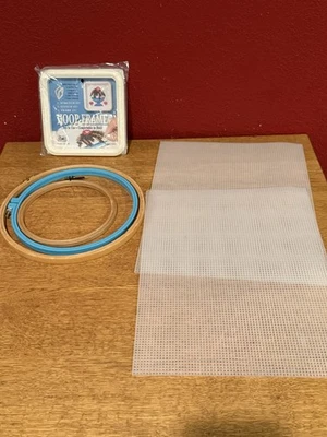 Sewing Lot: Hoops, Needlepoint Mesh - Image 1 of 4