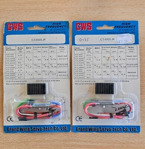 2x RC Airplane Parts - GWS Brushed Speed Controller ESC ICS-600 - Picture 1 of 2
