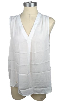 Alfani Petite V-Neck Sleeveless Blouse Bright White Size PL - Image 1 of 3