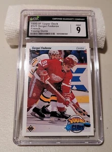 1991 Upperdeck #525 Sergei Fedorov French Young Guns..CGC Graded 9 Mint - Picture 1 of 3