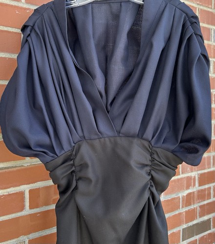 Abito Jacquemus La Robe Madame blu navy nero lana tg 42 Portogallo