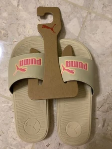 Puma Ladies Slides! Size 8 Tan And Pink! New! - Picture 1 of 13