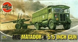 oop Airfix 01314 1/76 (20mm) WW2 AEC Matador & 5.5" Gun Type 15 2007-9 Boxing - Picture 1 of 2