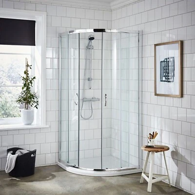 Nuie Bathroom 700mm Quadrant Shower Enclosure Sliding Door Modern Chrome Walk-In