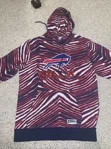 Men’s NFL Team Apparel Buffalo Bills Zubaz Long Sleeve Hooded Shirt Size Medium - Picture 1 of 10