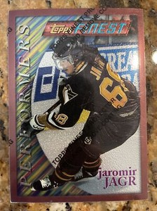 1995-96 Topps Finest Jaromir Jagr #70 Pittsburgh Penguins.