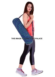 Ombre Mandala Indian Design Yoga Mat Carry Bag With Shoulder Strap Carrier Bag - Picture 1 of 4