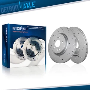 Front Drilled Disc Brake Rotors Set for Mercedes-Benz GLE300d GLE350 ML250 ML350 - Picture 1 of 7