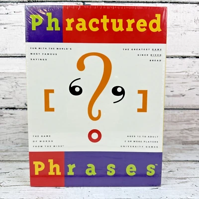 Phractured Phrases Game [1992] University Games Sealed New Family Board Games - Image 1 of 4