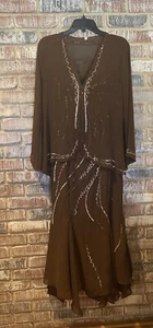 A Mac Formal Design Dress With Sequins And Sheer Jacket. Size 12. - Picture 1 of 7