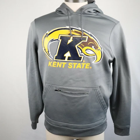 Under Armour ColdGear Men's Gray Kent State Hoodie Sweatshirt Size Small Cover