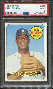 1969 Topps Baseball # 525 Earl Wilson MT como nuevo PSA 9 - Imagen 1 de 2