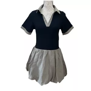 Say What NYC Minikleid Baumwolle schwarz und khaki grün Luftpolsterrock Gr. XL - Bild 1 von 12