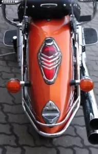 Garniture d'aile arrière - Chrome - Honda VTX1300 VTX1800 Rétro - Photo 1 sur 4