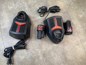 2 Bosch BC430 30-Min Charger & 2 Bosch BAT411 10.5v, 12v Litheon Battery OEM Lot - Picture 1 of 11