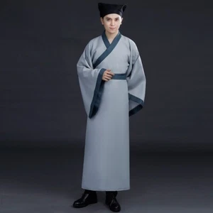 Men Hanfu Fancy Dress Song Dynasty Scholar Outfit Chinese Ancient Costume Soft - Picture 1 of 14