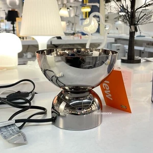 Ikea ACKJA Table lamp, nickel plated, Mirrored 6x 6" Bowl-shaped BRAND NEW - Picture 1 of 7