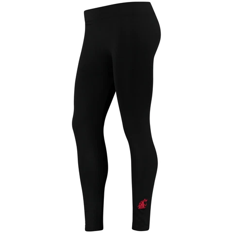 Women's ZooZatz Black Washington State Cougars Fleece Leggings Cover