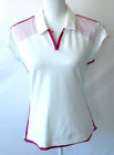 adidas Golf femme à manches courtes cool blanc stretch chemise de golf taille moyenne