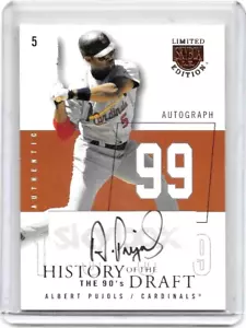 ALBERT PUJOLS '04 FLEER SKYBOX L.E. HISTORY OF THE DRAFT CERTIFIED AUTOGRAPH #/99 - Bild 1 von 1