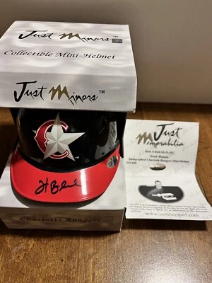 HANK BLALOCK CHARLOTTE RANGERS AUTO Mini Baseball Helmet JUST MINORS (352/600) - Image 1 of 4