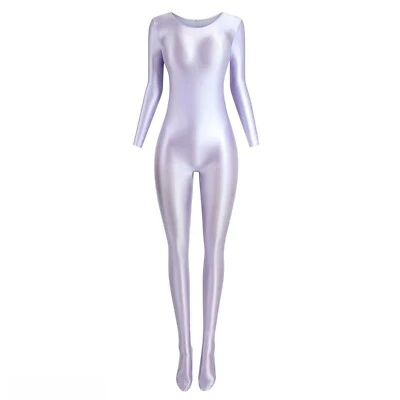 Sexy Monos Para Mujer Body Brillante Una Pieza Leotardo Gato Traje Zentai Talla Grande Foto 1 de 4