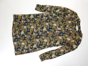 Ann Taylor Loft Womens Long Sleeve Dress Size S Green Floral - Picture 1 of 10