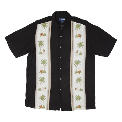 BASIC EDITIONS Mens Plain Shirt Black L - Image 1 of 4