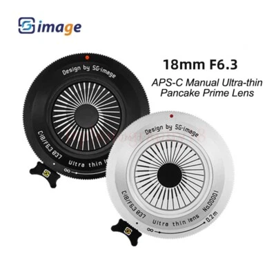 SGimage 18mm F6.3 APS-C MF Ultra-thin Pancake Prime Lens for Fuji Sony Nikon M43 - Image 1 of 4