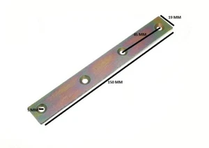 Flat Mending Repair Connector Joining Plate 150mm X 19mm YZP ( Pack 8 ) - Picture 1 of 1