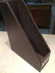 Sicura Italienische Designs Braun Schreibtischplatte Organizer Aufbewahrungsbox Büro Schublade Datei - Bild 1 von 5