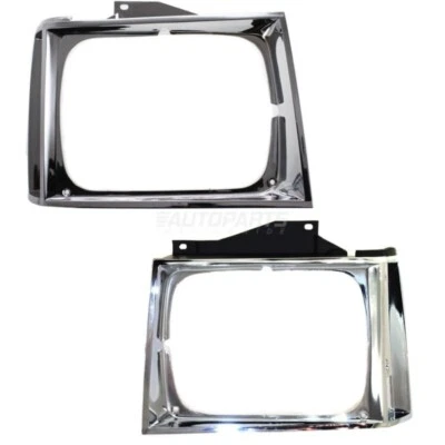 Set of 2 Left and Right Head Lamp Door Chrome Fits 1982-1990 Chevrolet S10 - Image 1 of 4