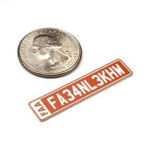 FAA DRONE REGISTRATION TAG STICKER, ENGRAVED - Picture 1 of 4