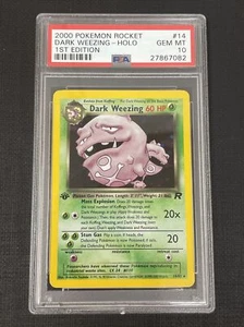 2000 Pokemon Rocket PSA 10 Dark Weezing Holo 1st Edition WOTC - Picture 1 of 2