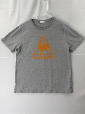 VTG 90s Mens Small Heather Gray Le Coq Sportif T-Shirt Soccer Sports Cotton - Image 1 of 4