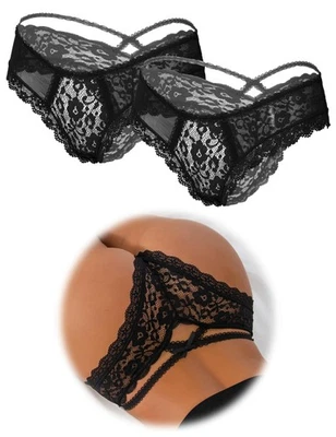 Brazilian Slip Damen Höschen 1/2/3er Pack Sexy String Tanga Spitzen Unterwäsche - Bild 1 von 4