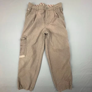 Bugle Boy Cargo Pants Kids 10R Tan Vintage Radioactive Global Y2K Utility Grunge - Picture 1 of 9