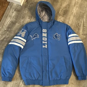 Detroit Lions NFL Team Apparel - Barry Sanders Full Zip/Snap Jacke/Mantel Gr. M RAR - Bild 1 von 24