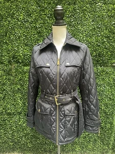 MICHAEL KORS Packable Jacket Belted Size S - Dark Navy Blue - Picture 1 of 7