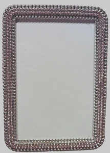 FOTORAHMEN Elegant Silber mit Rosa Edelsteinen hält 4"x6" Bild Tischplatte Dekor q29 - Bild 1 von 5