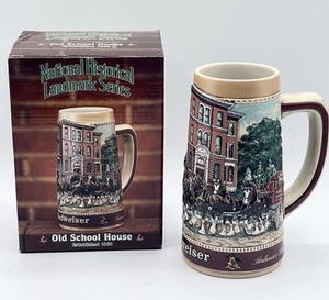 Vintage Budweiser Old School House Beer Stein Mug Landmark Series CS84 - Picture 1 of 15