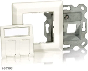 10x equip Unterputz Rahmenset für 3 Keystone Jacks (perlweiss) - Afbeelding 1 van 1