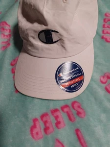 Cappello berretto palla Champion bianco strapback uomo taglia unica regolabile 100% cotone - Foto 1 di 3