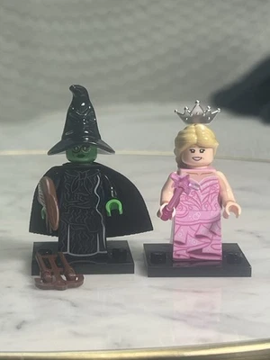 Lego Wicked Elphaba & Glinda Custom Printed Minifigure Lot Wicked Witch West - Image 1 of 2