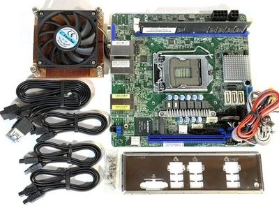 ASRock Rack E3C246D2I C246 LGA1151 DDR4 Mini-ITX Intel I/O Shield für Server - Bild 1 von 4