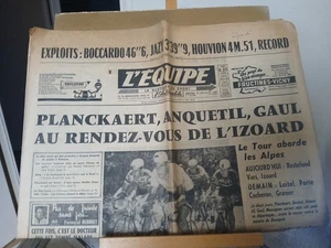 L'equipe n°5061 11/7/1962 planckaert anquetil gaul izoart houvion boccardo - Imagen 1 de 2