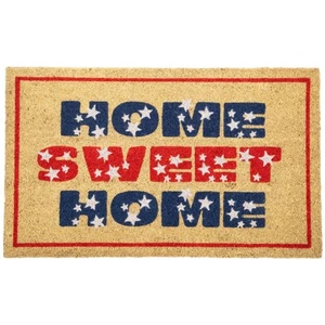 Felpudo Northlight rojo y azul Americana Home Sweet Home Coir exterior 18" x 30" - Imagen 1 de 6