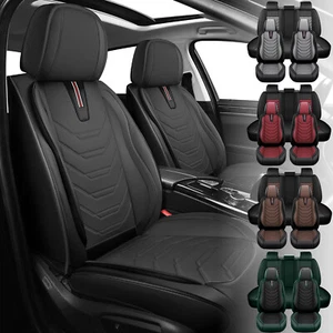 For Dodge Ram 1500 2009-2025 2500 3500 Napa Leather Car 5 Seat Covers Full Set . - Picture 1 of 46