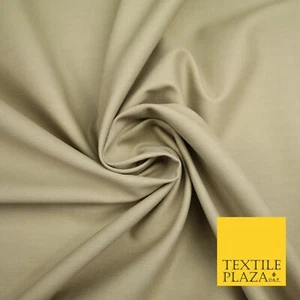 STONE BEIGE Stretch Cotton Drill Fabric Twill Upholstery Uniform Work 57" 7190 - Picture 1 of 3